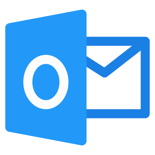 Outlook, logo, microsoft, social, social media icon